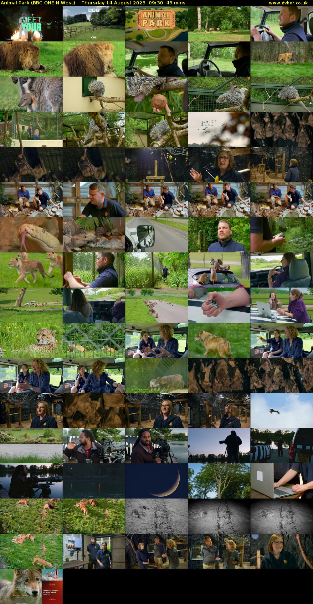 Animal Park (BBC ONE N West) Thursday 14 August 2025 09:30 - 10:15