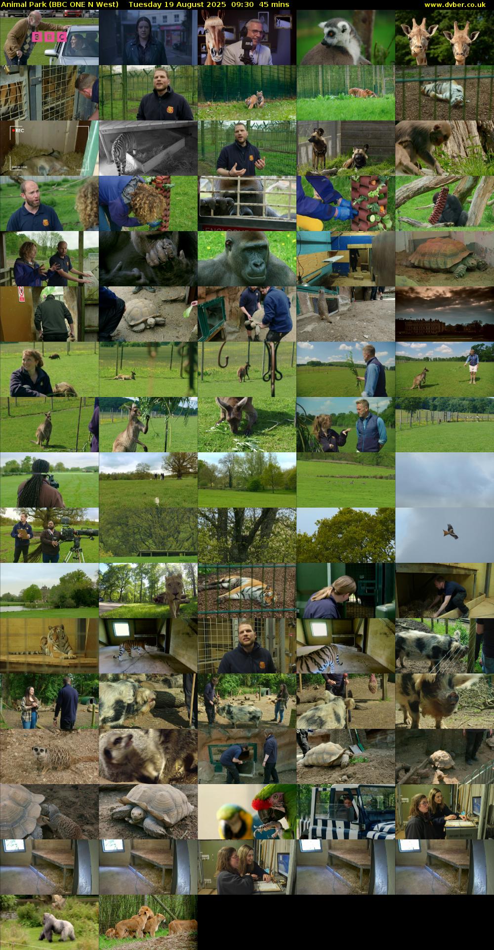 Animal Park (BBC ONE N West) Tuesday 19 August 2025 09:30 - 10:15