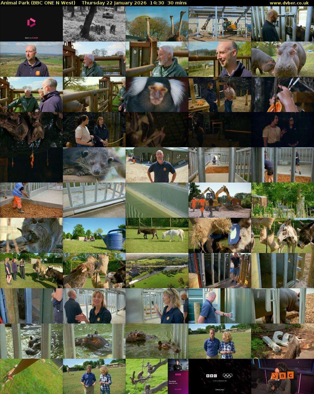 Animal Park (BBC ONE N West) Thursday 22 January 2026 14:30 - 15:00