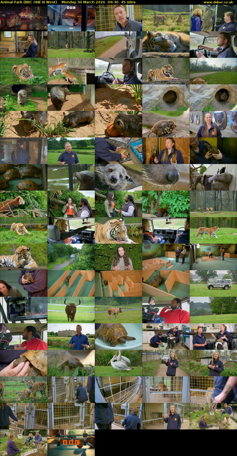 Animal Park (BBC ONE N West) Monday 30 March 2026 09:30 - 10:15