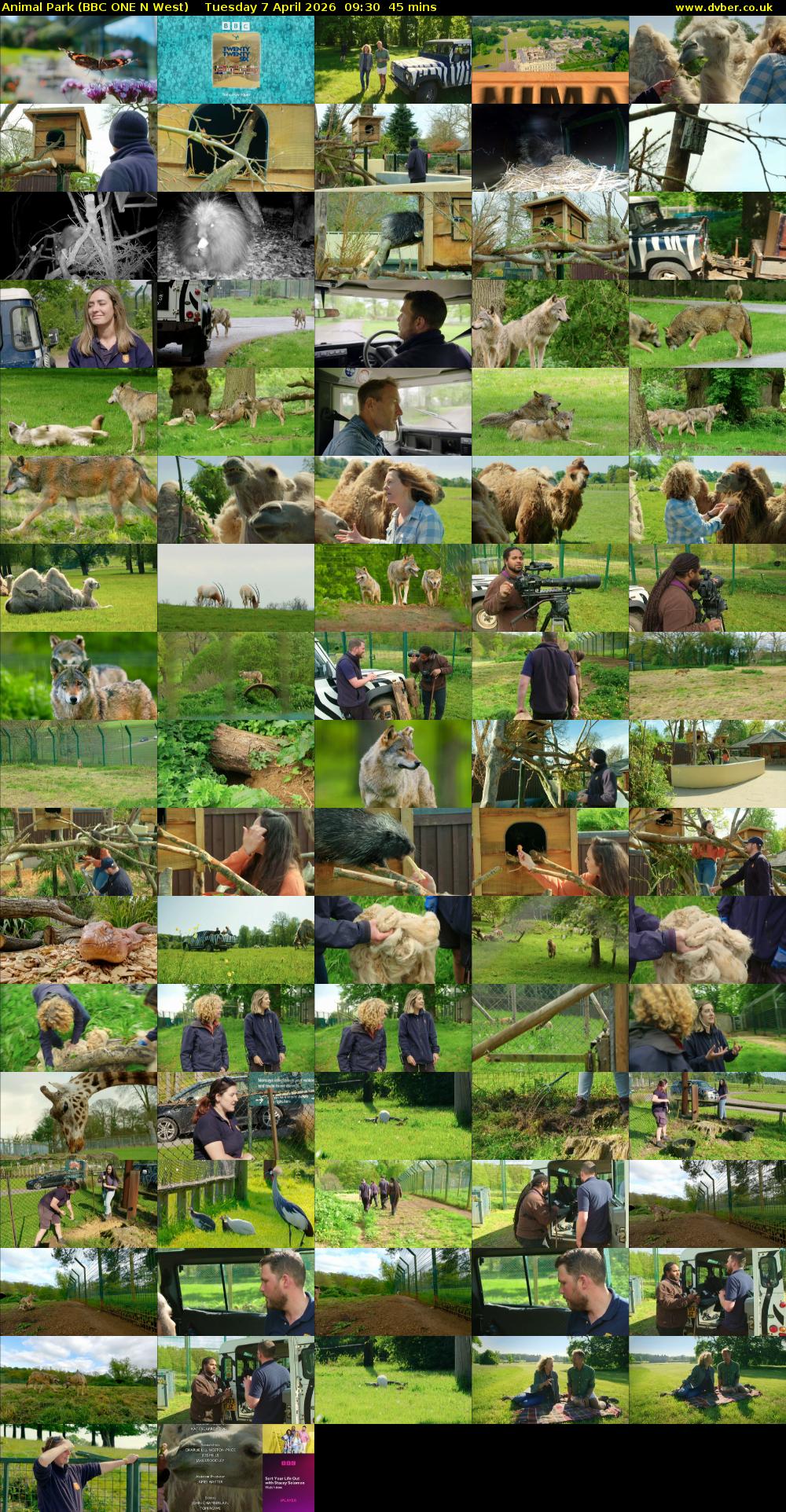 Animal Park (BBC ONE N West) Tuesday 7 April 2026 09:30 - 10:15