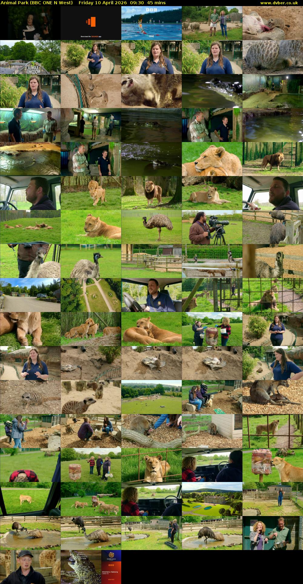 Animal Park (BBC ONE N West) Friday 10 April 2026 09:30 - 10:15