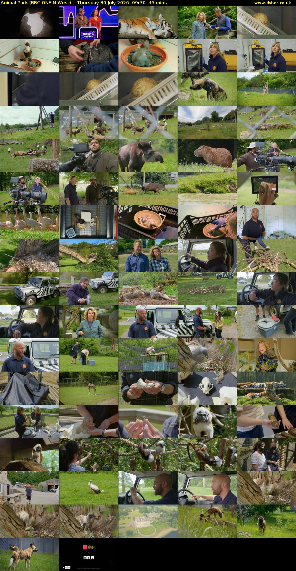 Animal Park (BBC ONE N West) Thursday 30 July 2026 09:30 - 10:15