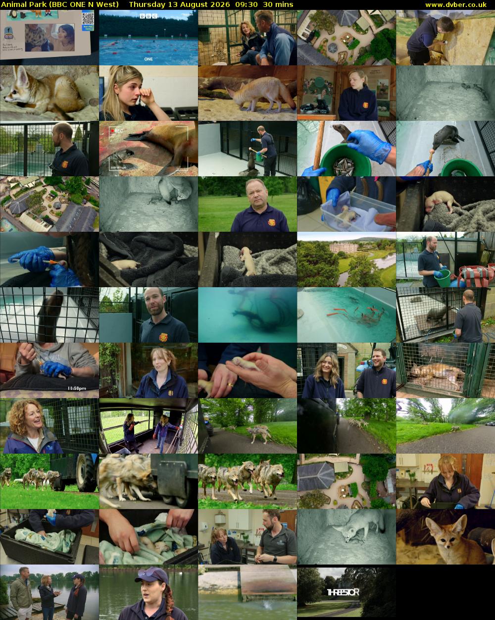 Animal Park (BBC ONE N West) Thursday 13 August 2026 09:30 - 10:00