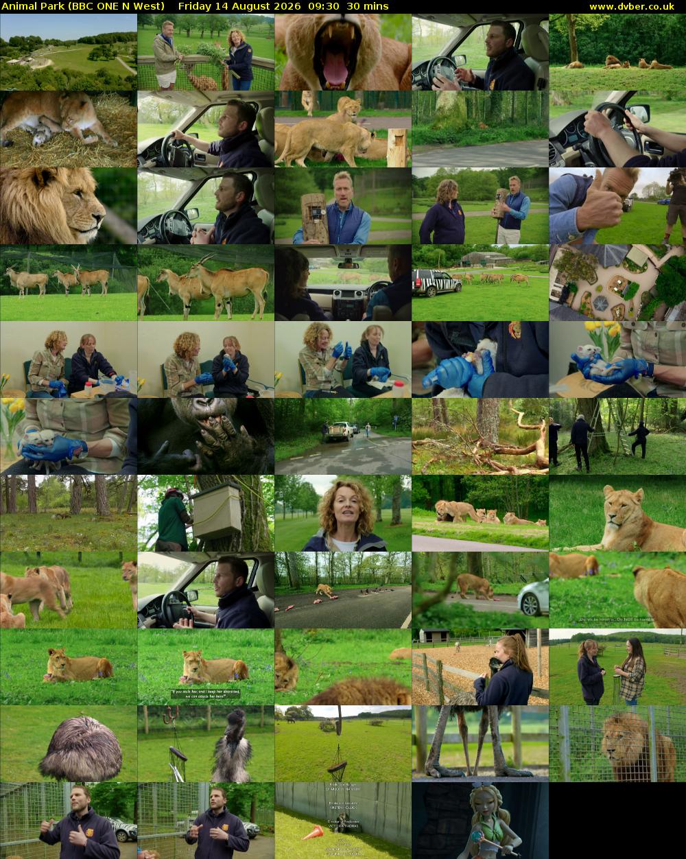 Animal Park (BBC ONE N West) Friday 14 August 2026 09:30 - 10:00