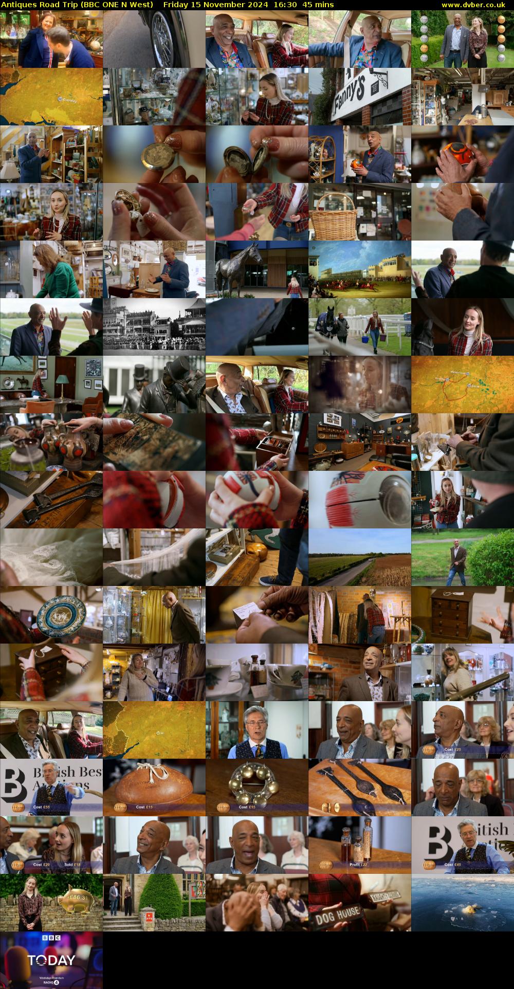 Antiques Road Trip (BBC ONE N West) Friday 15 November 2024 16:30 - 17:15
