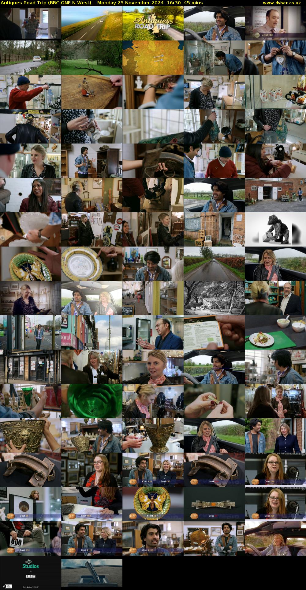 Antiques Road Trip (BBC ONE N West) Monday 25 November 2024 16:30 - 17:15