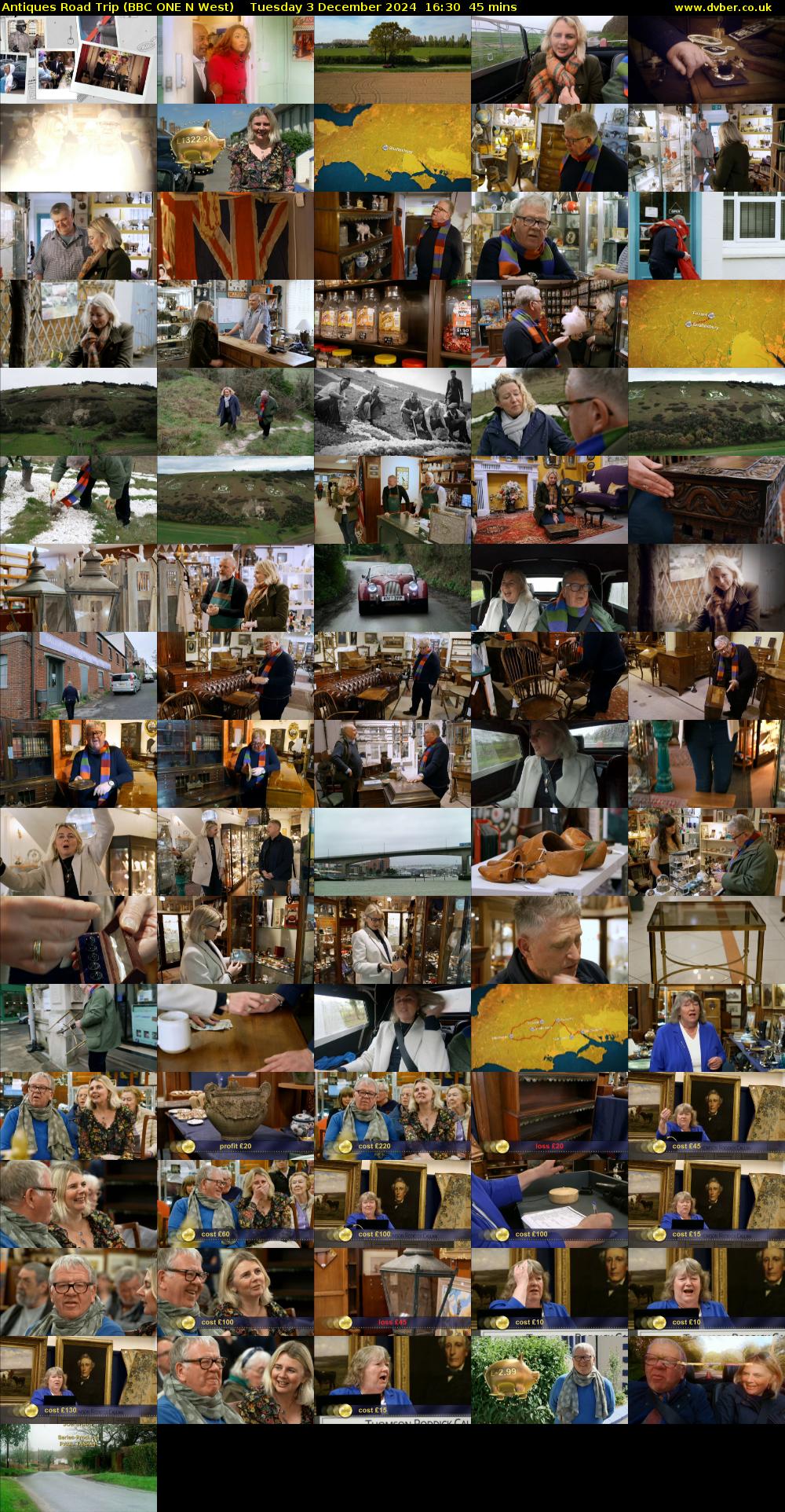 Antiques Road Trip (BBC ONE N West) Tuesday 3 December 2024 16:30 - 17:15