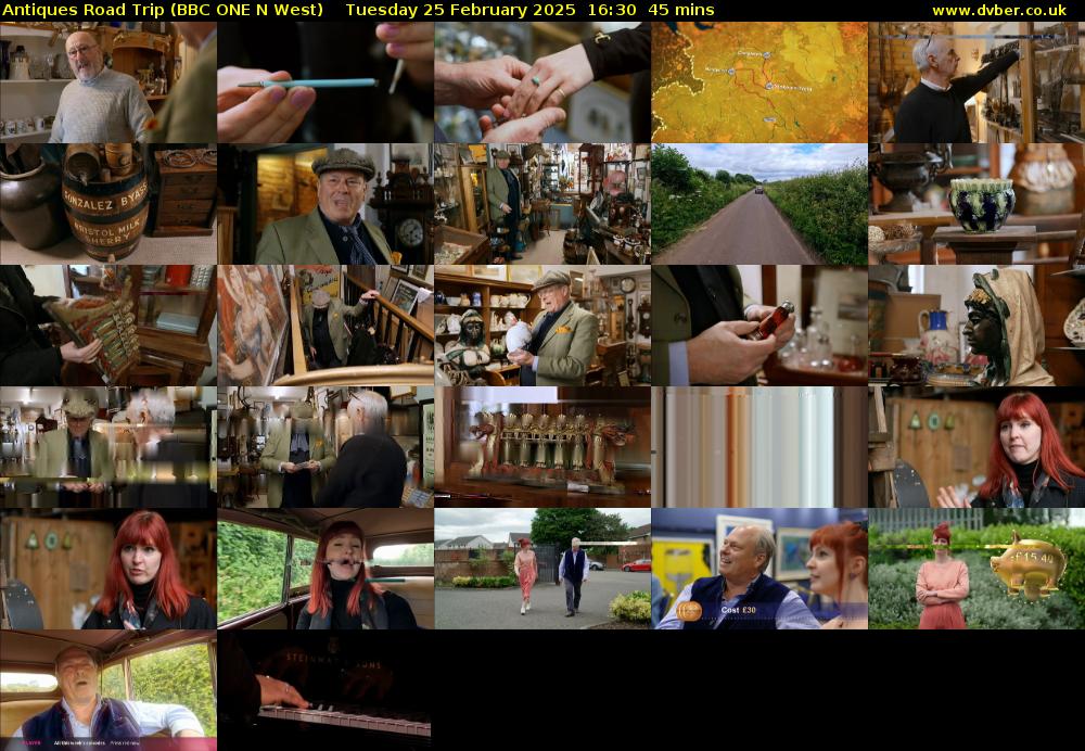 Antiques Road Trip (BBC ONE N West) Tuesday 25 February 2025 16:30 - 17:15