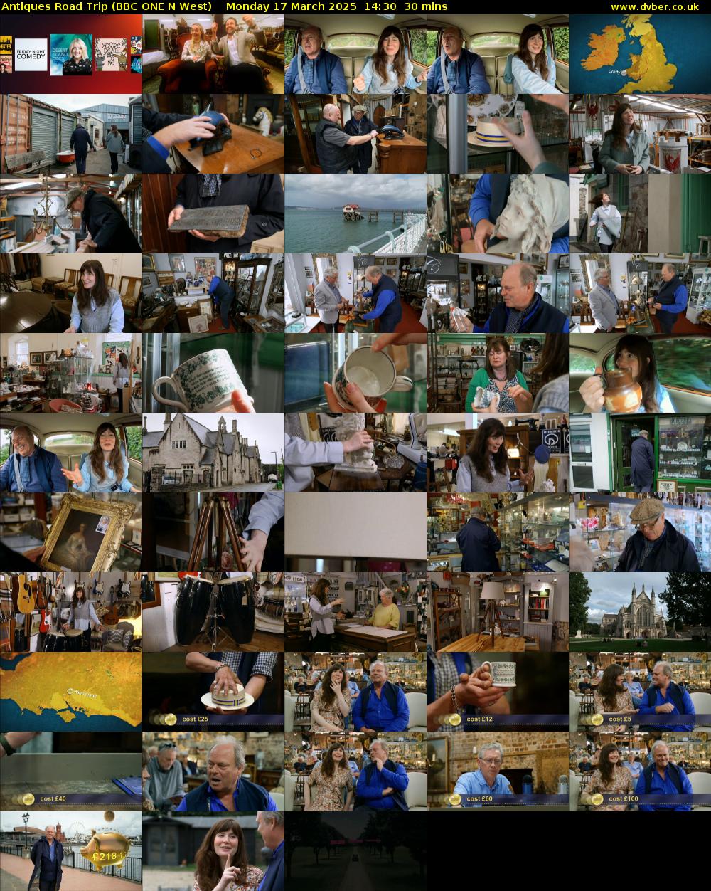 Antiques Road Trip (BBC ONE N West) Monday 17 March 2025 14:30 - 15:00