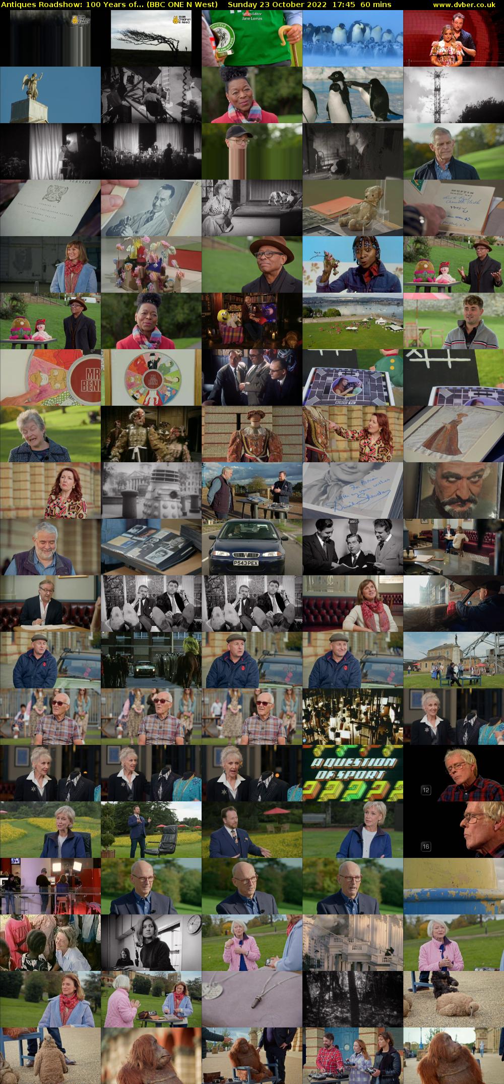 Antiques Roadshow: 100 Years of... (BBC ONE N West) Sunday 23 October 2022 17:45 - 18:45