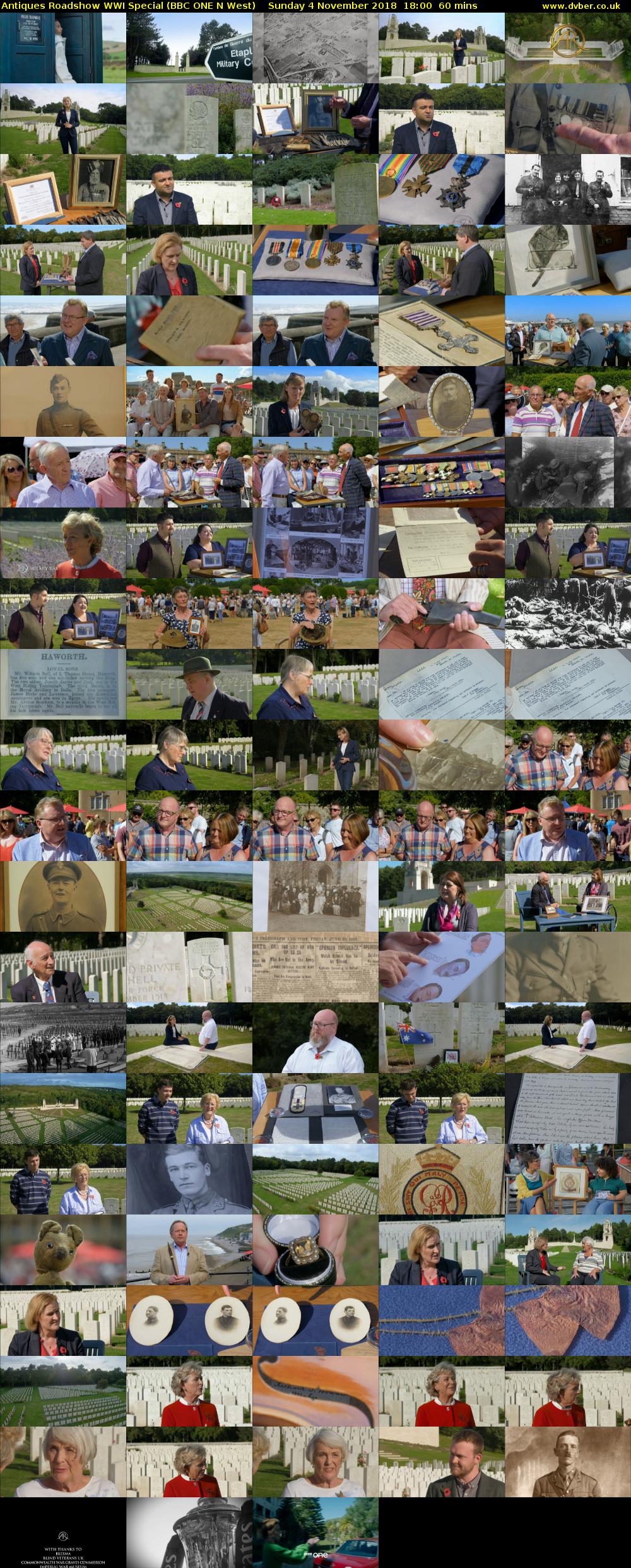Antiques Roadshow WWI Special (BBC ONE N West) Sunday 4 November 2018 18:00 - 19:00