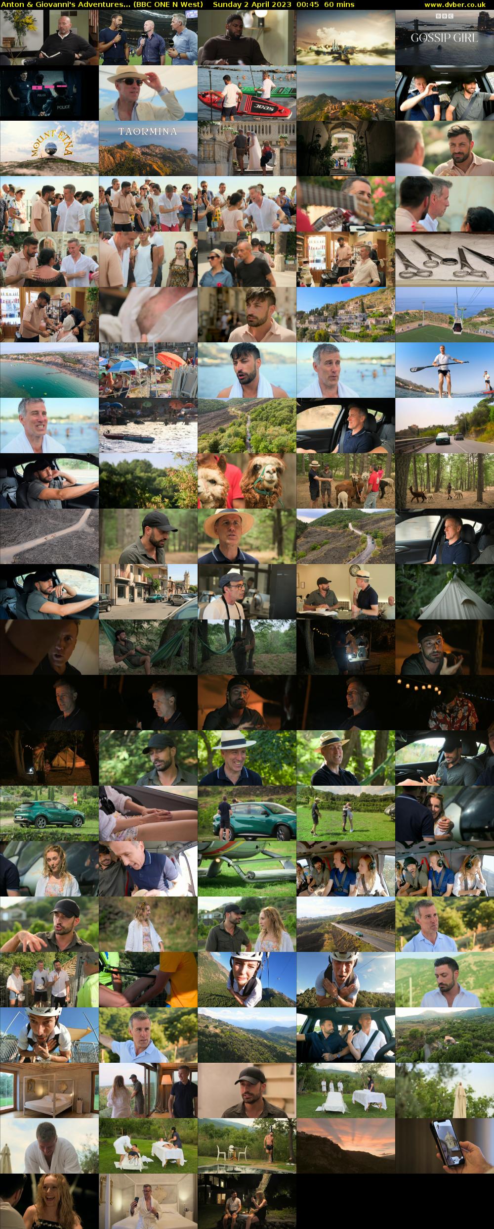 Anton & Giovanni's Adventures... (BBC ONE N West) Sunday 2 April 2023 00:45 - 01:45