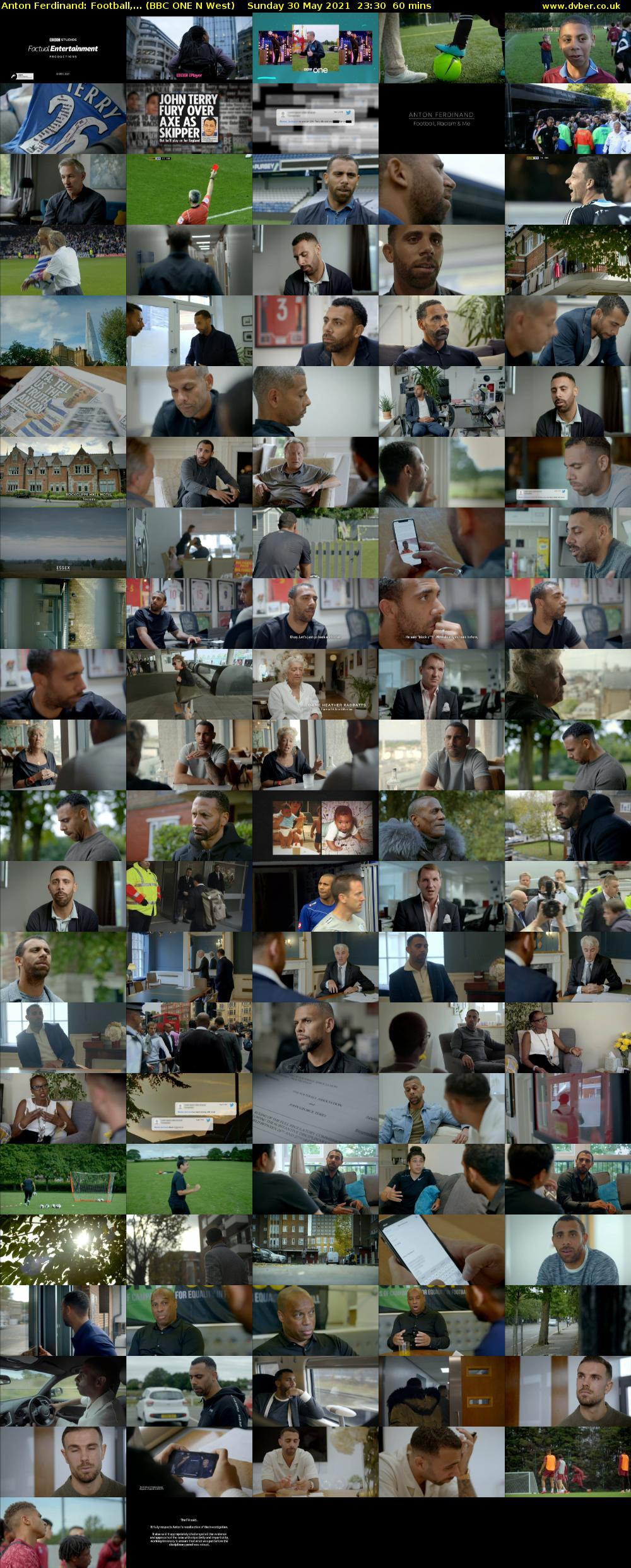 Anton Ferdinand: Football,... (BBC ONE N West) Sunday 30 May 2021 23:30 - 00:30