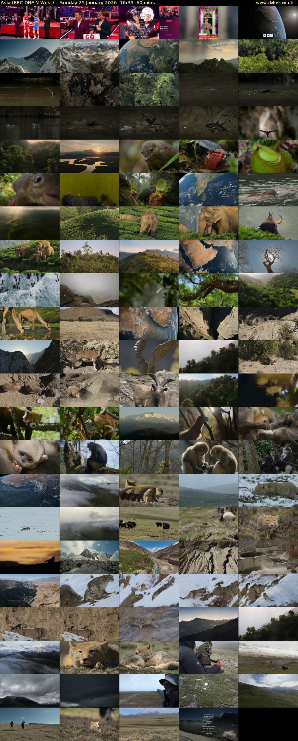 Asia (BBC ONE N West) Sunday 25 January 2026 16:35 - 17:35