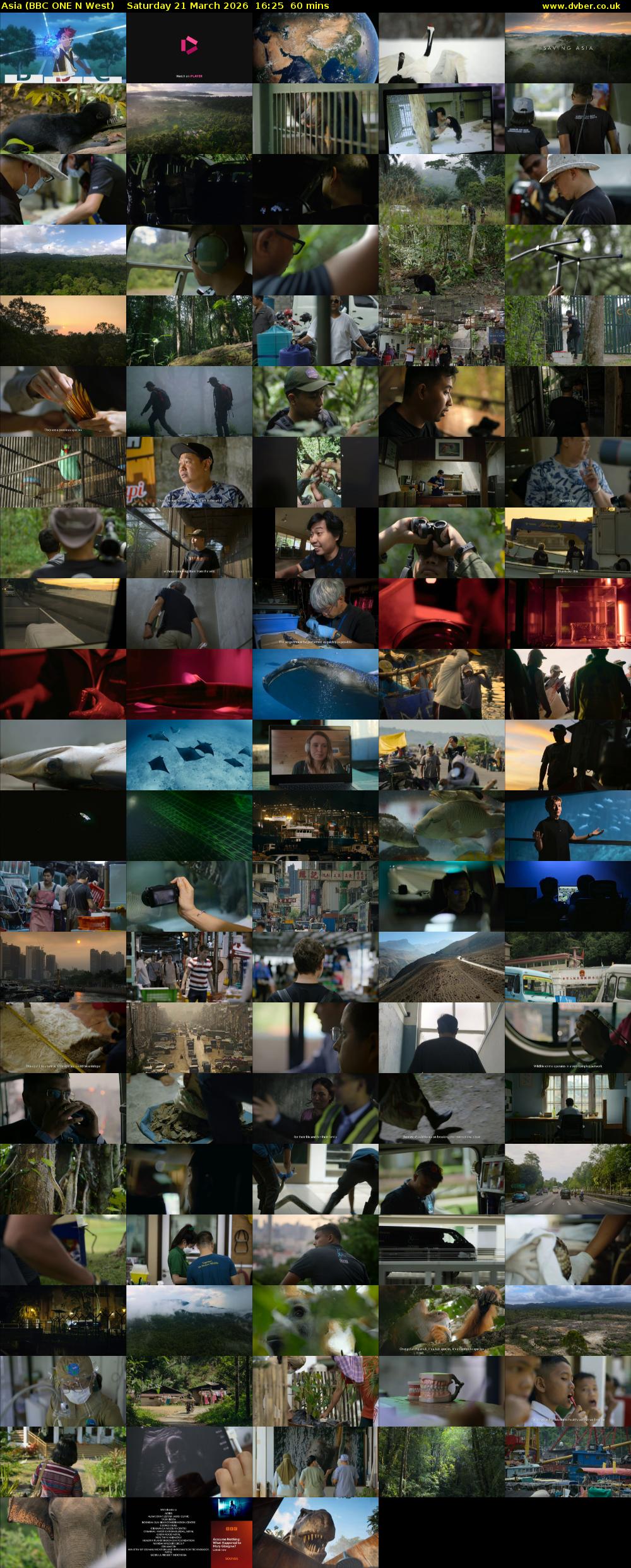 Asia (BBC ONE N West) Saturday 21 March 2026 16:25 - 17:25