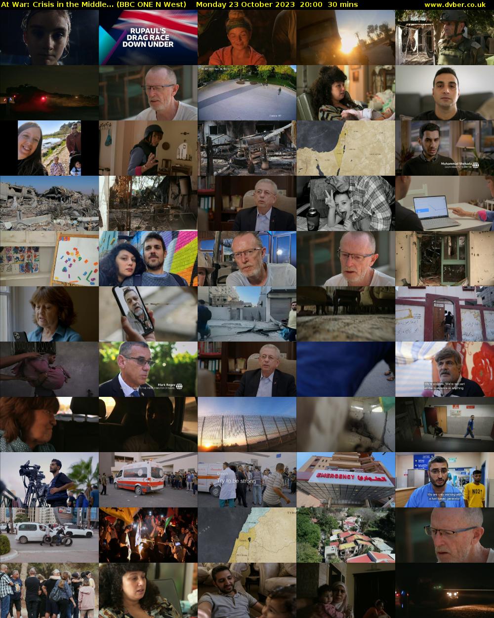 At War: Crisis in the Middle... (BBC ONE N West) Monday 23 October 2023 20:00 - 20:30