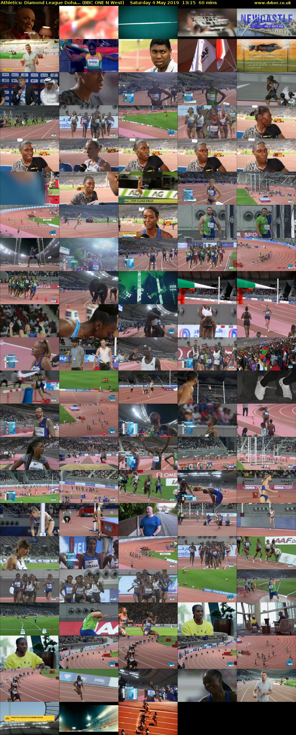 Athletics: Diamond League Doha... (BBC ONE N West) Saturday 4 May 2019 13:15 - 14:15
