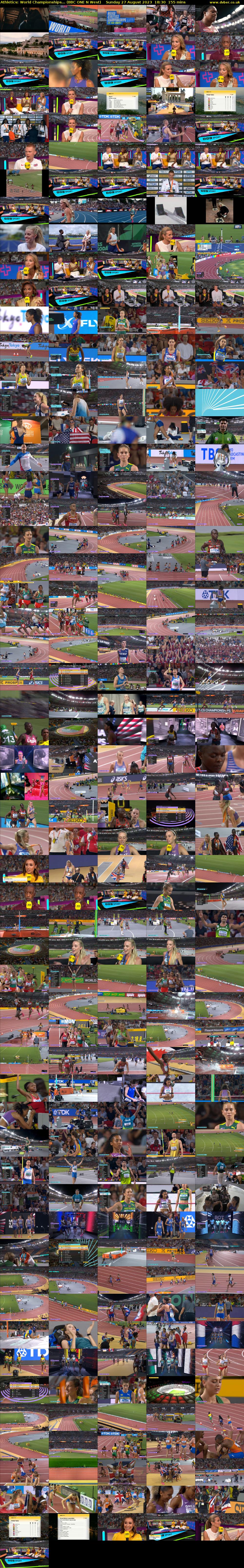 Athletics: World Championships... (BBC ONE N West) Sunday 27 August 2023 18:30 - 21:05
