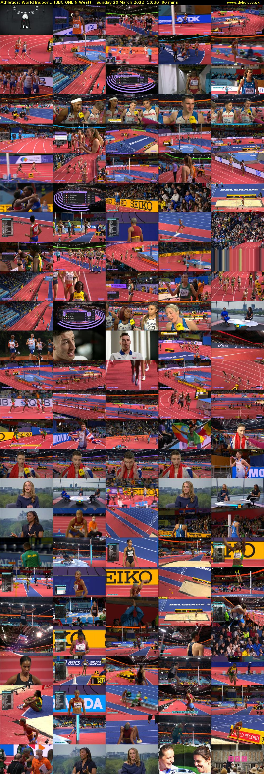 Athletics: World Indoor... (BBC ONE N West) Sunday 20 March 2022 10:30 - 12:00