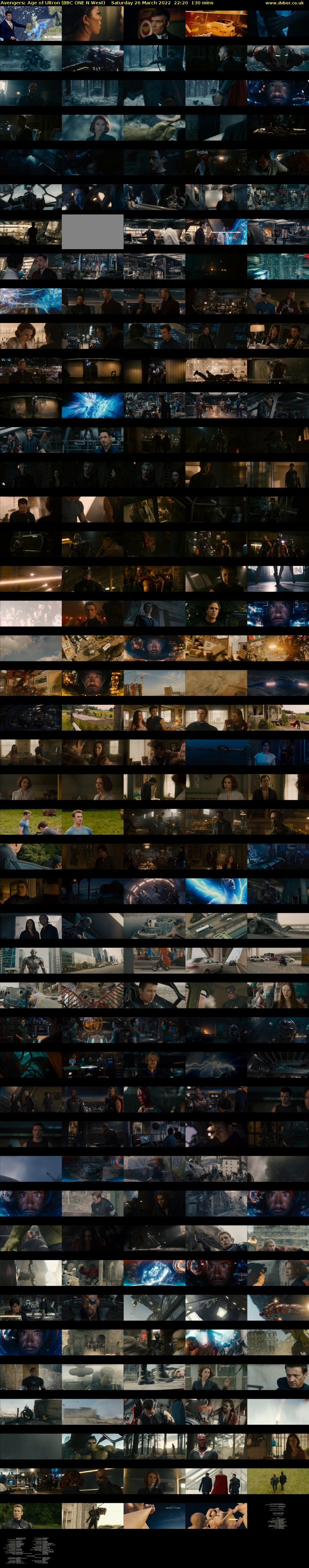 Avengers: Age of Ultron (BBC ONE N West) Saturday 26 March 2022 22:20 - 00:30