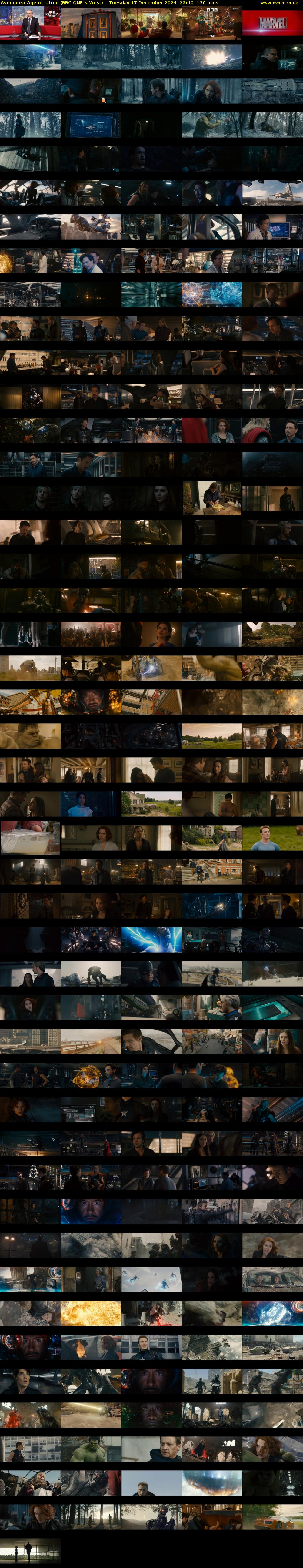 Avengers: Age of Ultron (BBC ONE N West) Tuesday 17 December 2024 22:40 - 00:50