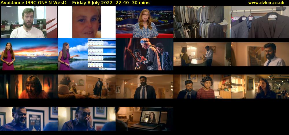 Avoidance (BBC ONE N West) Friday 8 July 2022 22:40 - 23:10