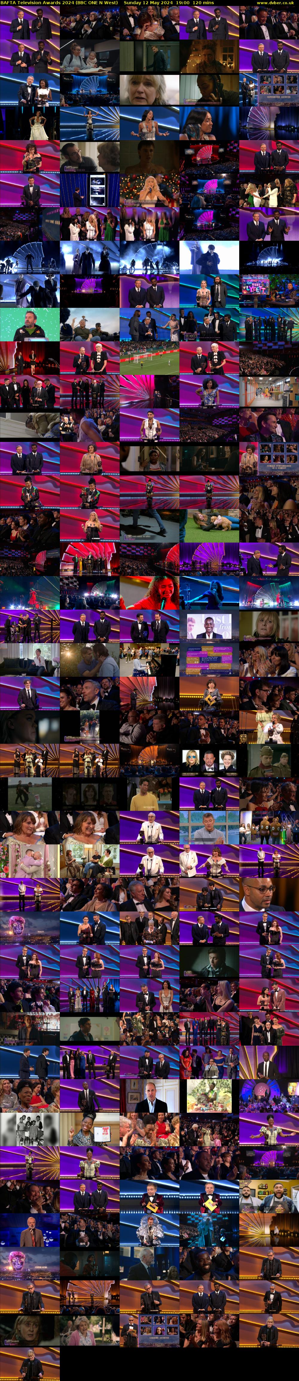 BAFTA Television Awards 2024 (BBC ONE N West) Sunday 12 May 2024 19:00 - 21:00