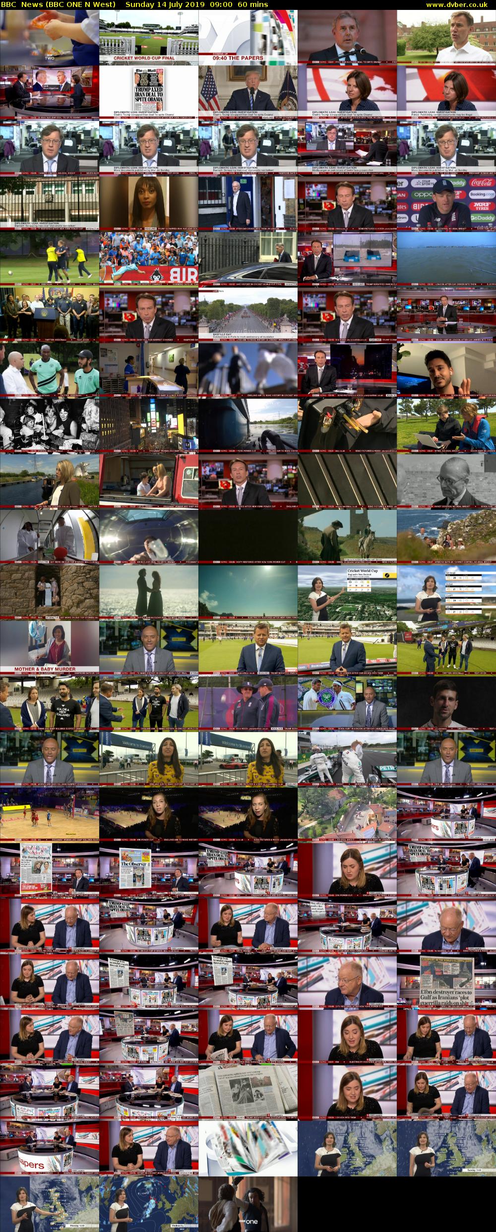 BBC  News (BBC ONE N West) Sunday 14 July 2019 09:00 - 10:00