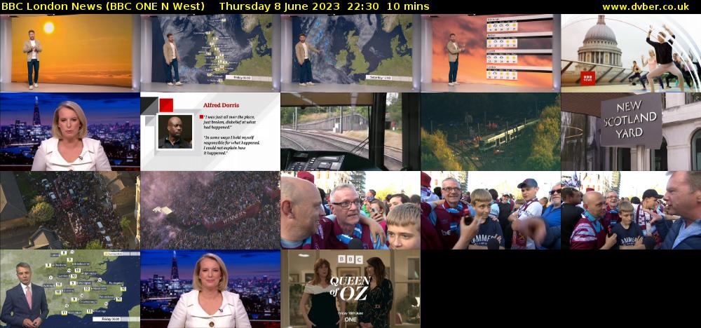 BBC London News (BBC ONE N West) Thursday 8 June 2023 22:30 - 22:40