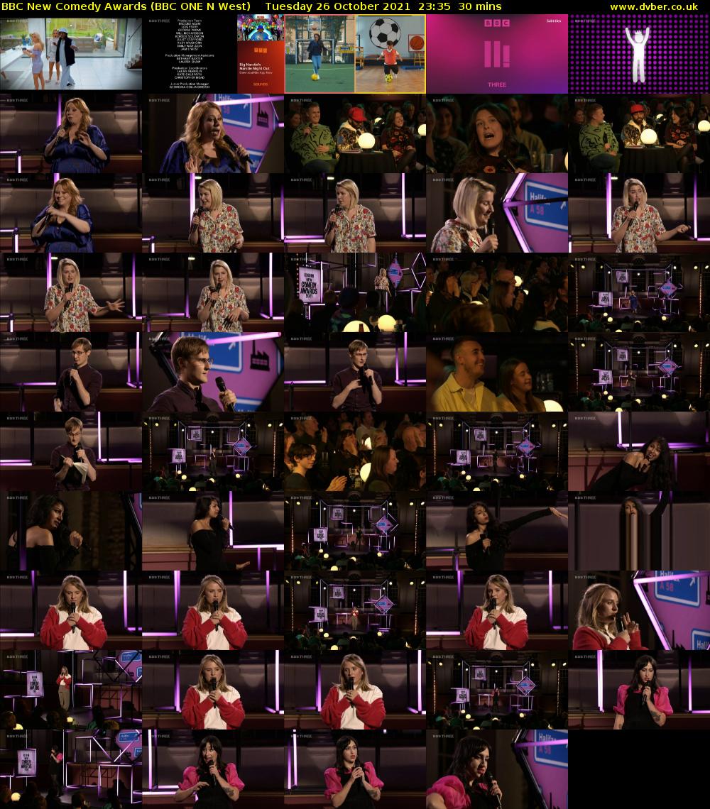 BBC New Comedy Awards (BBC ONE N West) Tuesday 26 October 2021 23:35 - 00:05
