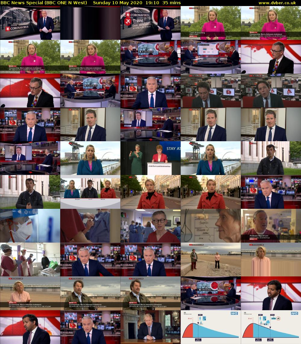 BBC News Special (BBC ONE N West) Sunday 10 May 2020 19:10 - 19:45