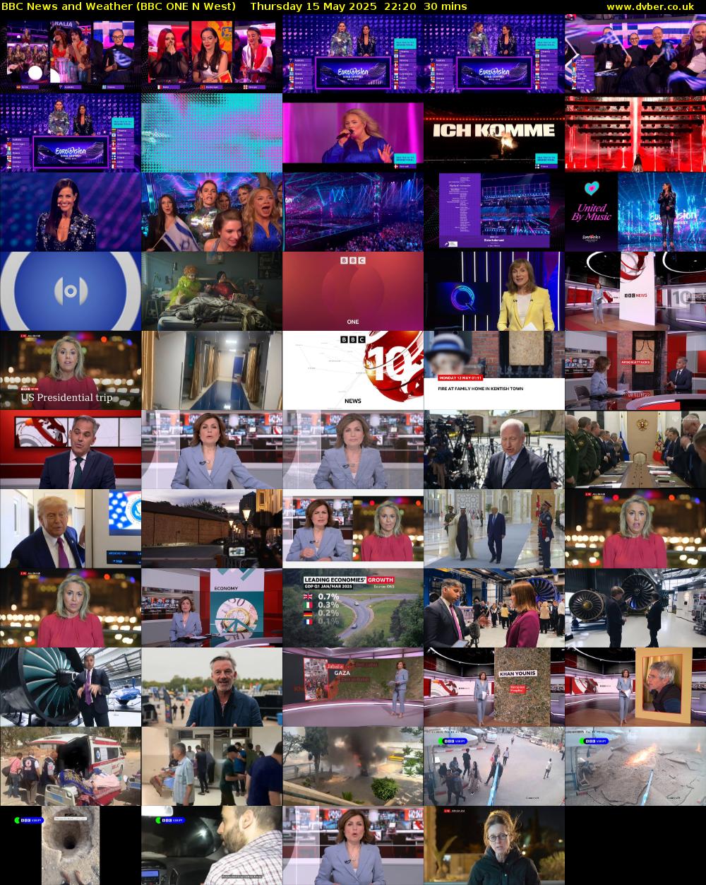 BBC News and Weather (BBC ONE N West) Thursday 15 May 2025 22:20 - 22:50