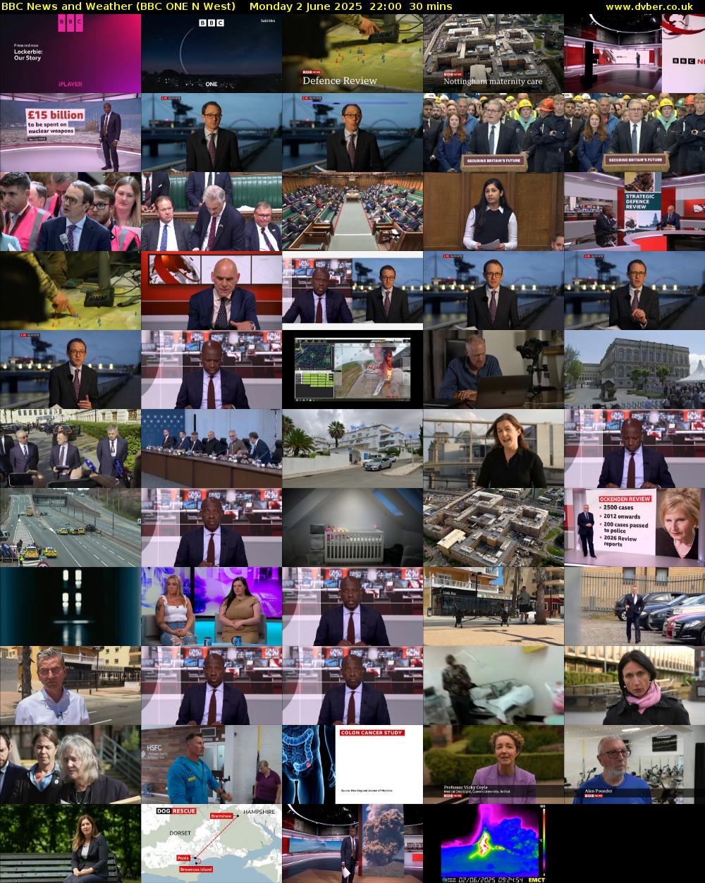 BBC News and Weather (BBC ONE N West) Monday 2 June 2025 22:00 - 22:30