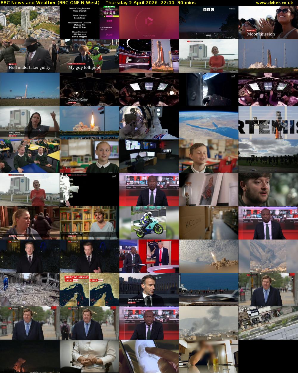 BBC News and Weather (BBC ONE N West) Thursday 2 April 2026 22:00 - 22:30