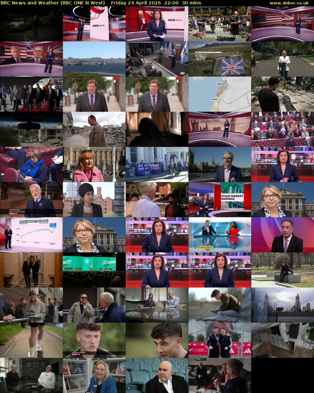 BBC News and Weather (BBC ONE N West) Friday 24 April 2026 22:00 - 22:30