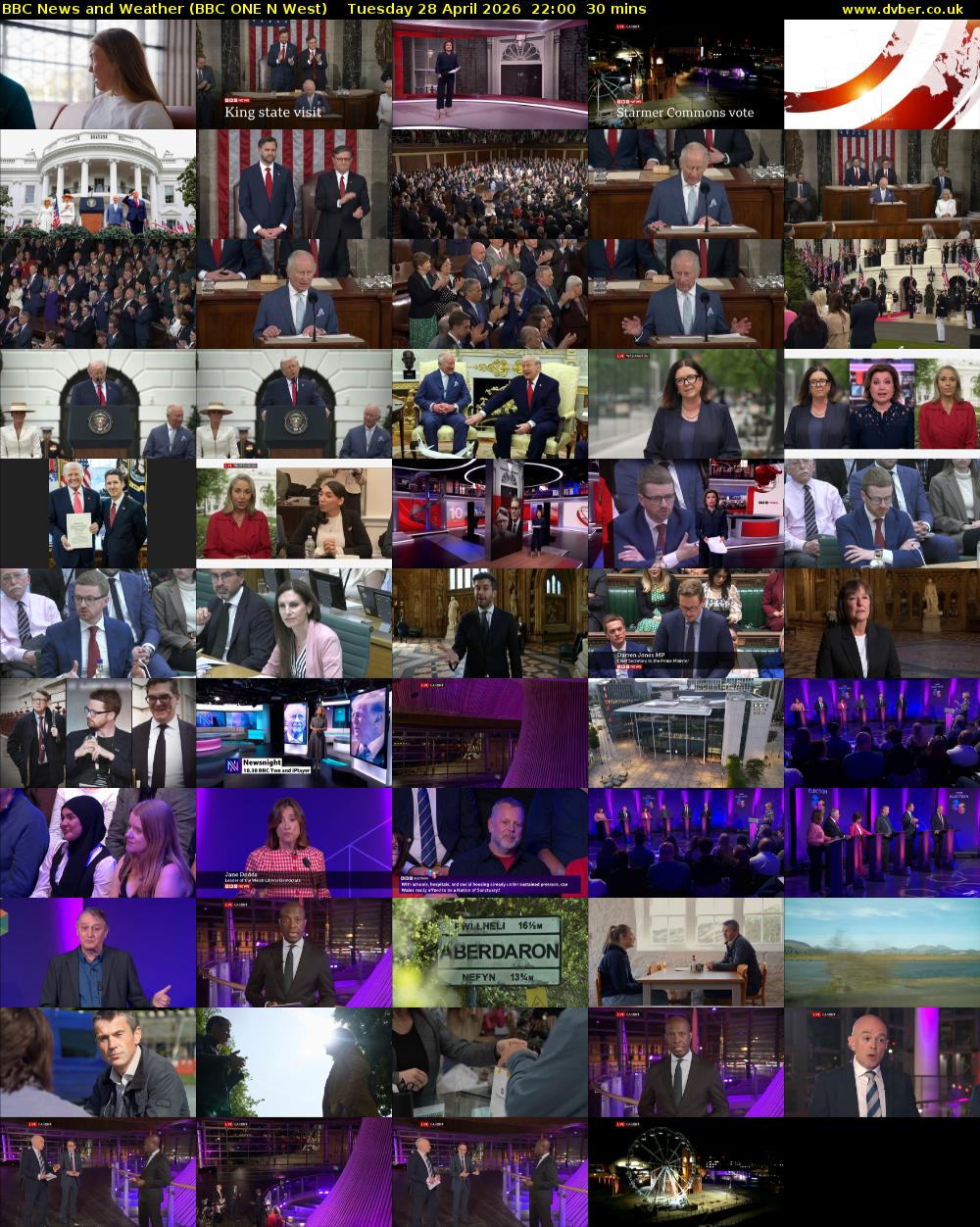 BBC News and Weather (BBC ONE N West) Tuesday 28 April 2026 22:00 - 22:30