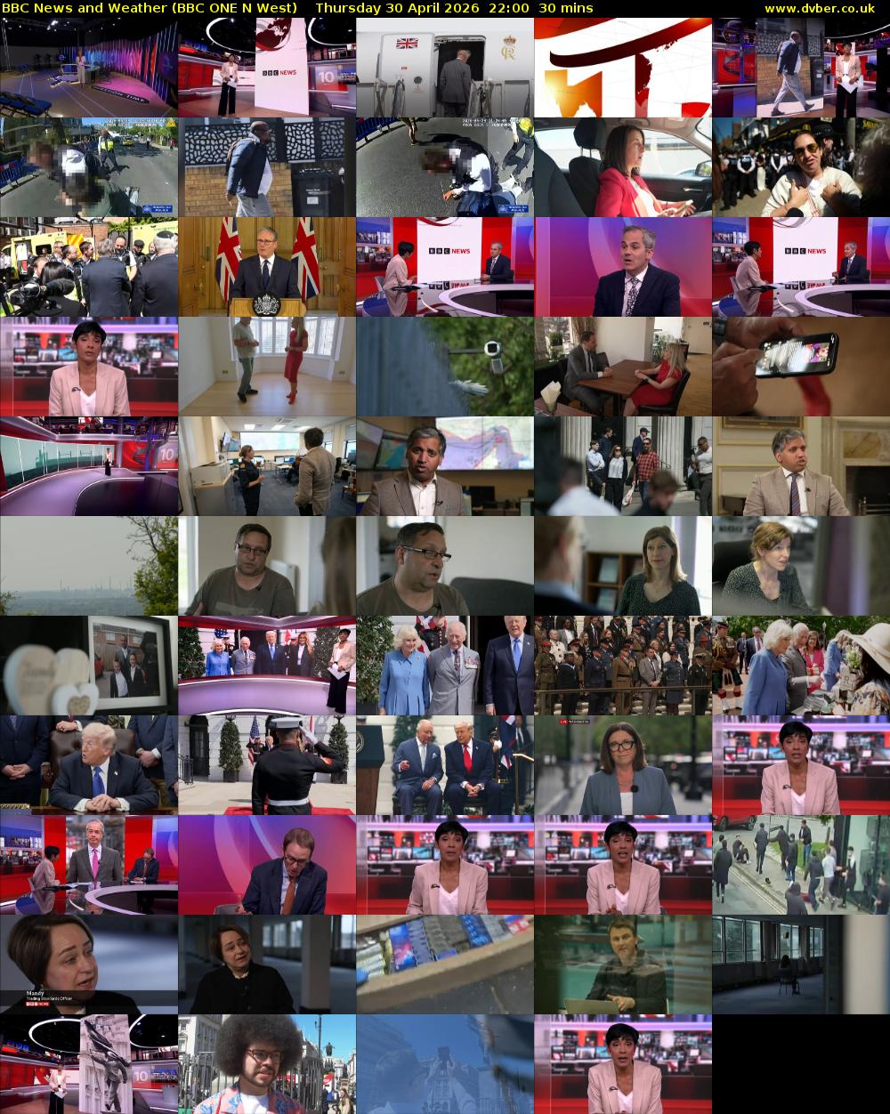 BBC News and Weather (BBC ONE N West) Thursday 30 April 2026 22:00 - 22:30