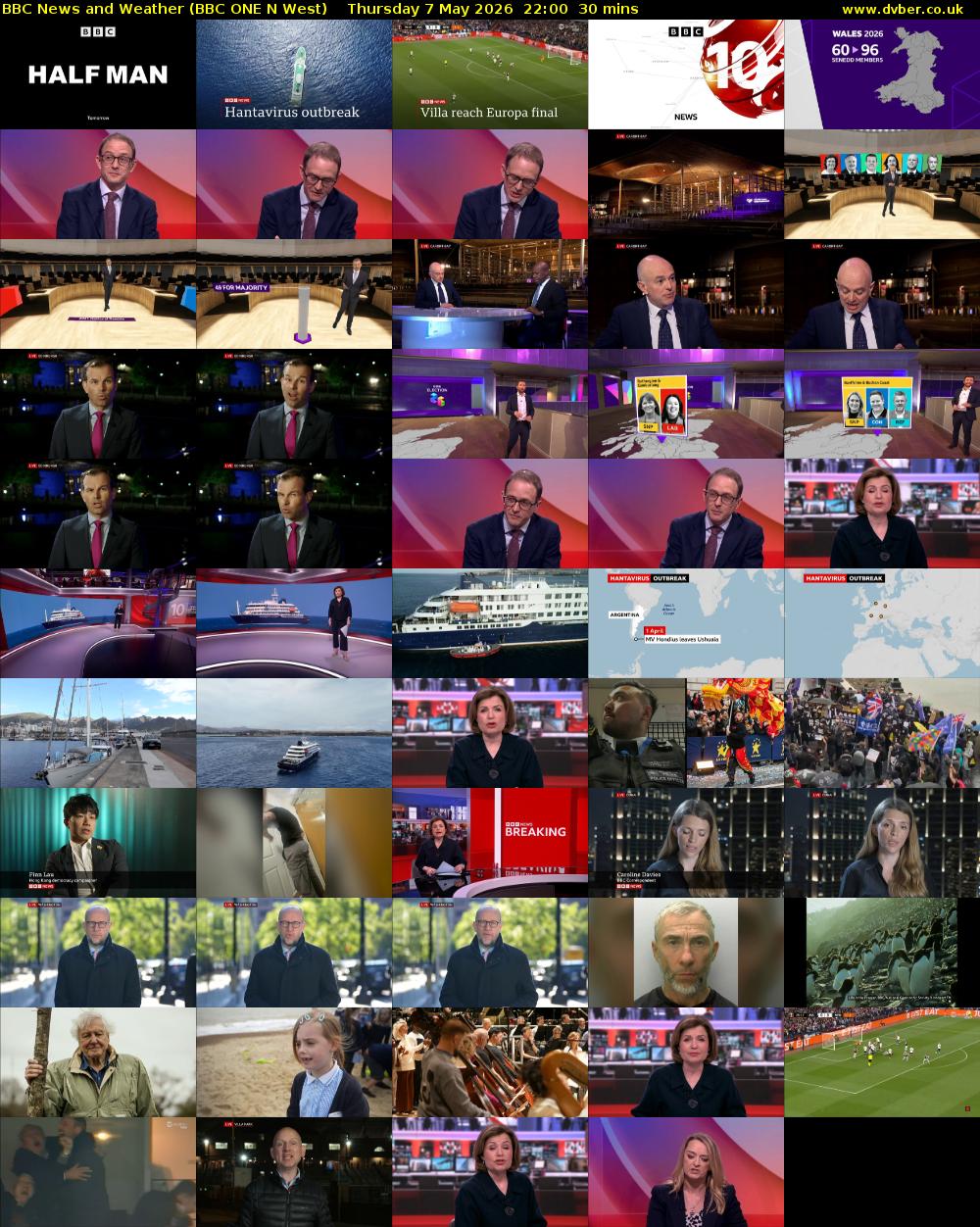 BBC News and Weather (BBC ONE N West) Thursday 7 May 2026 22:00 - 22:30
