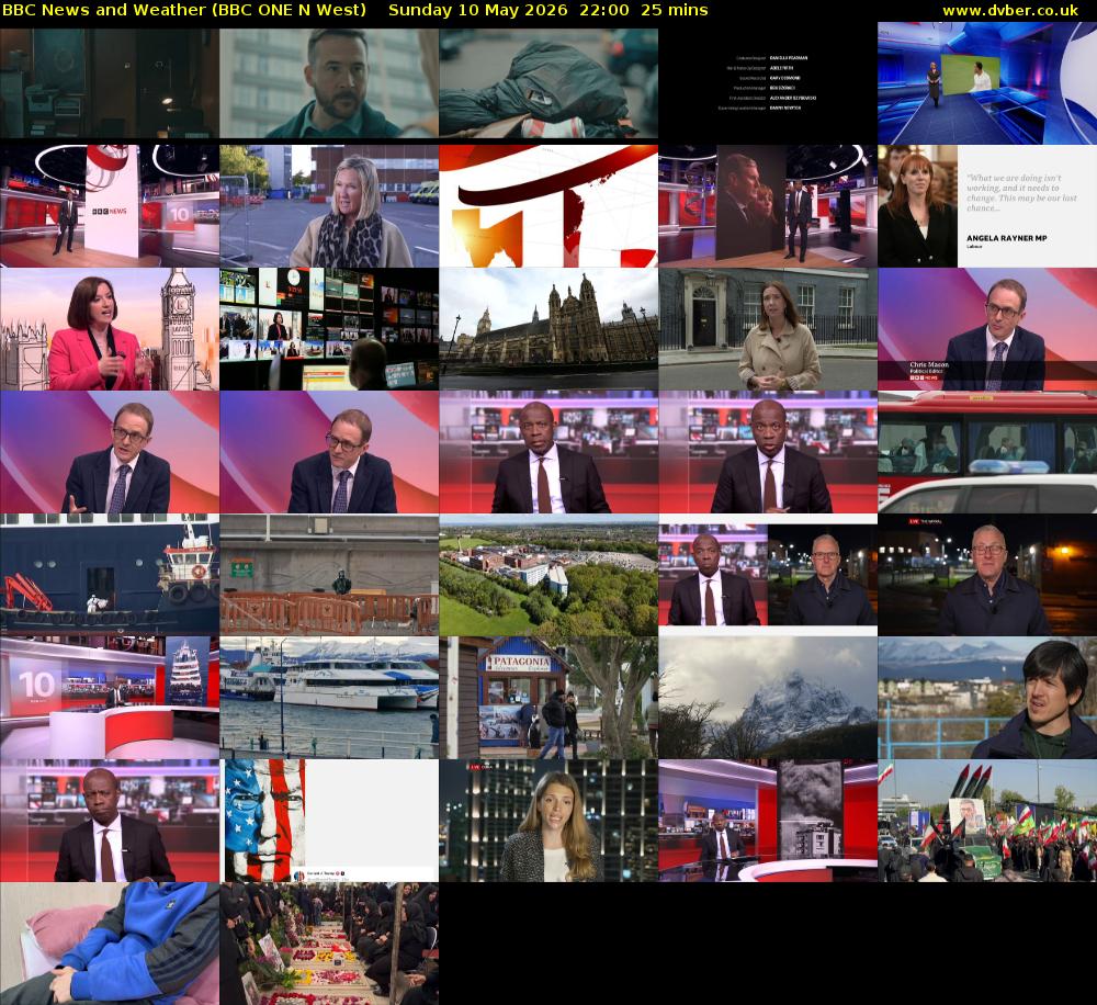 BBC News and Weather (BBC ONE N West) Sunday 10 May 2026 22:00 - 22:25