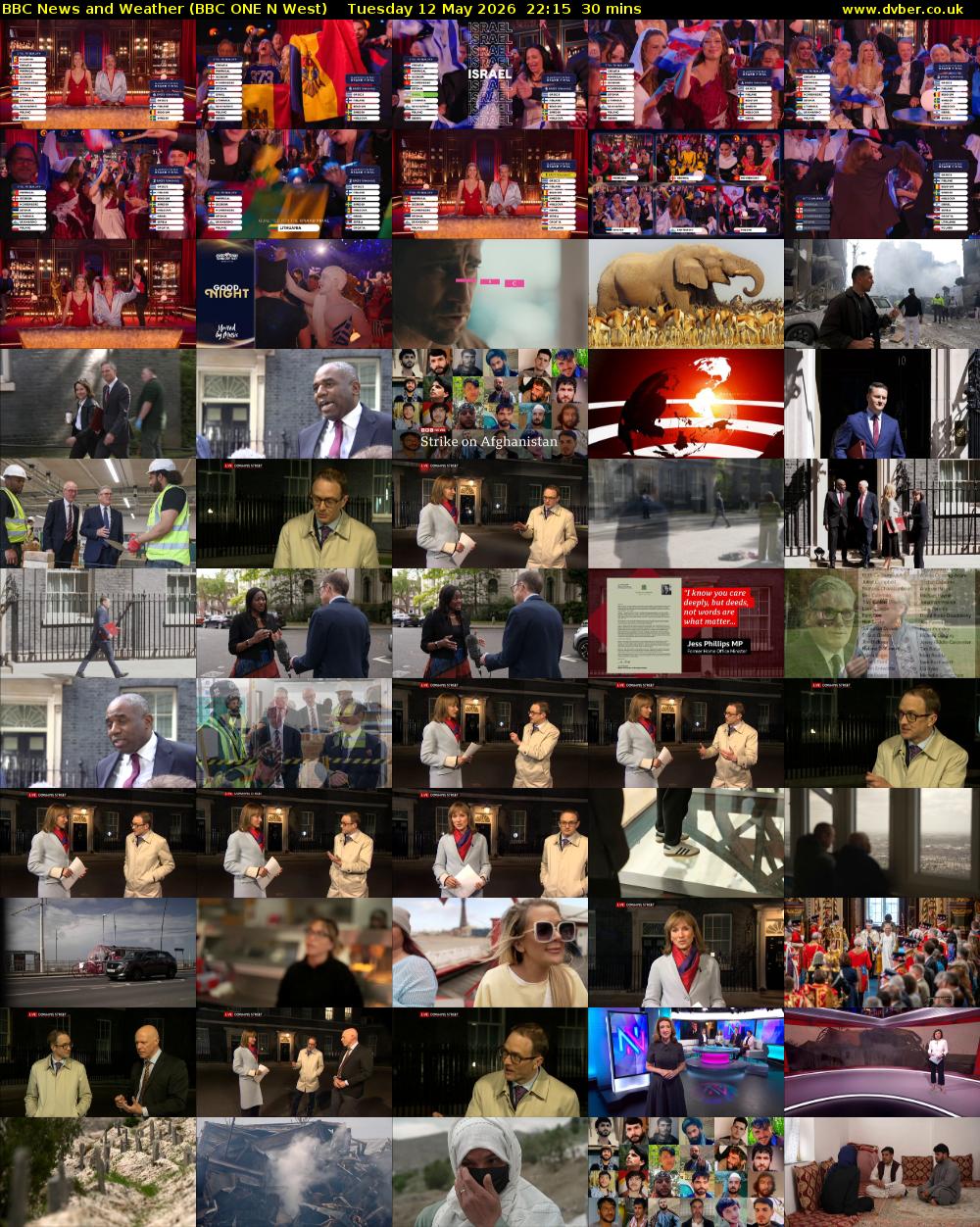 BBC News and Weather (BBC ONE N West) Tuesday 12 May 2026 22:15 - 22:45