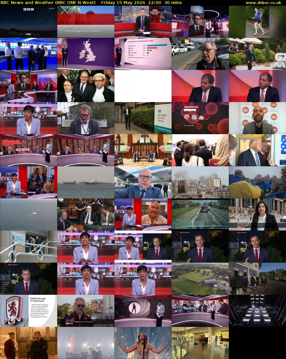 BBC News and Weather (BBC ONE N West) Friday 15 May 2026 22:00 - 22:30