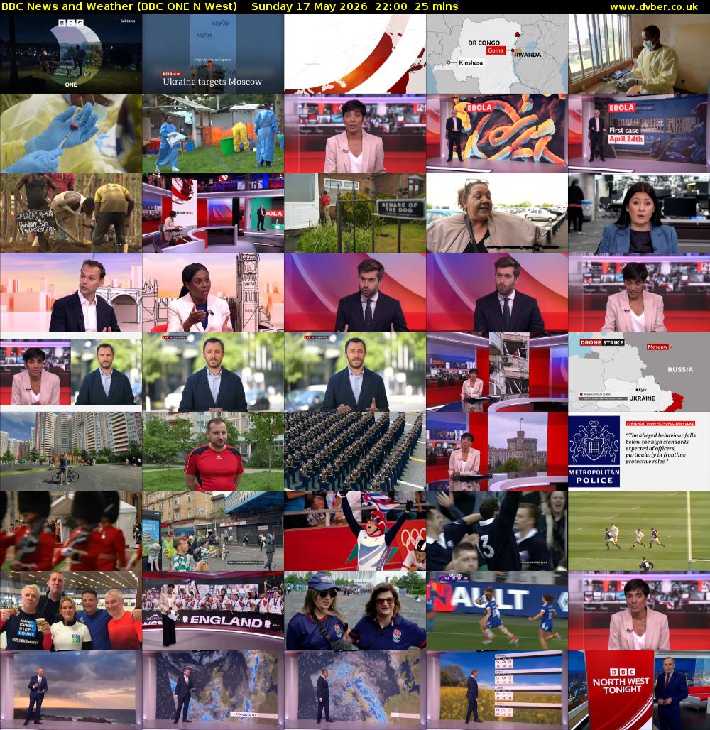 BBC News and Weather (BBC ONE N West) Sunday 17 May 2026 22:00 - 22:25