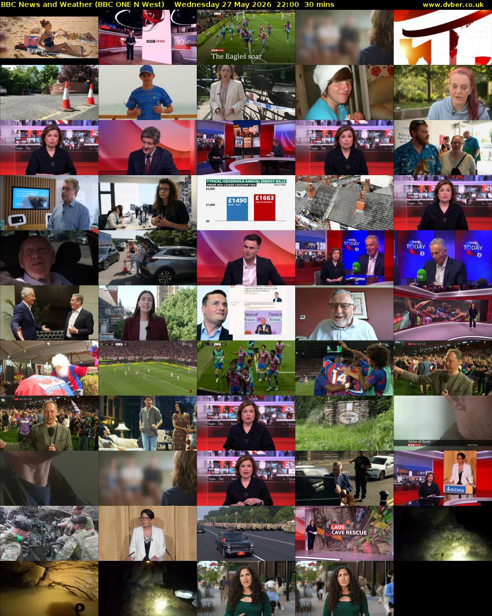 BBC News and Weather (BBC ONE N West) Wednesday 27 May 2026 22:00 - 22:30