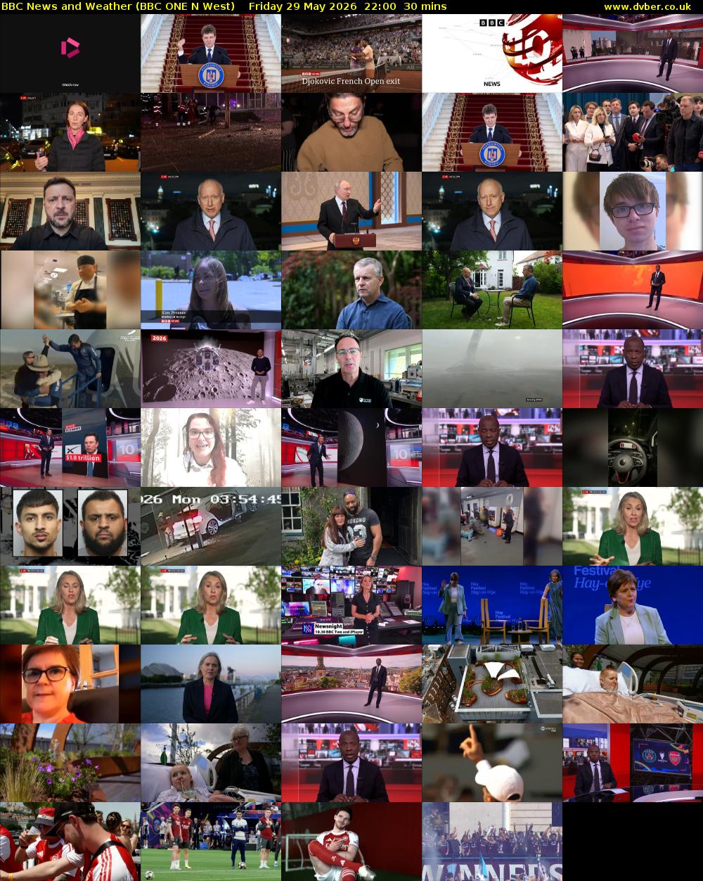 BBC News and Weather (BBC ONE N West) Friday 29 May 2026 22:00 - 22:30