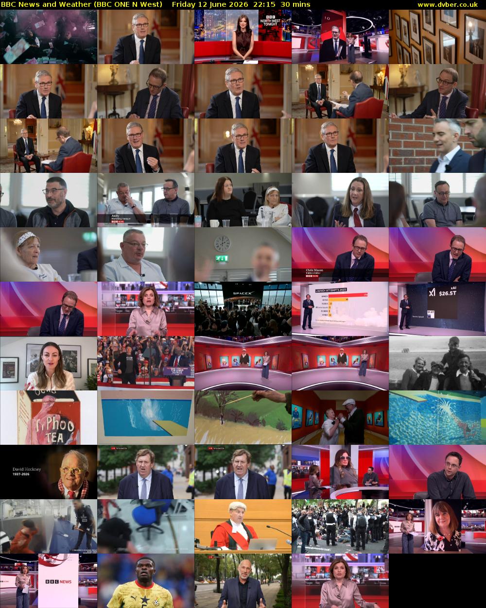 BBC News and Weather (BBC ONE N West) Friday 12 June 2026 22:15 - 22:45