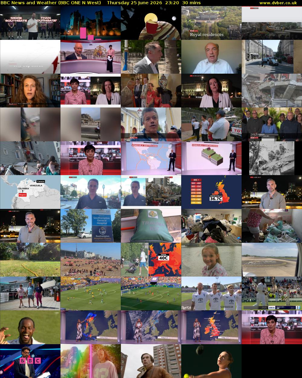 BBC News and Weather (BBC ONE N West) Thursday 25 June 2026 23:20 - 23:50