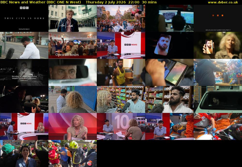 BBC News and Weather (BBC ONE N West) Thursday 2 July 2026 22:00 - 22:30