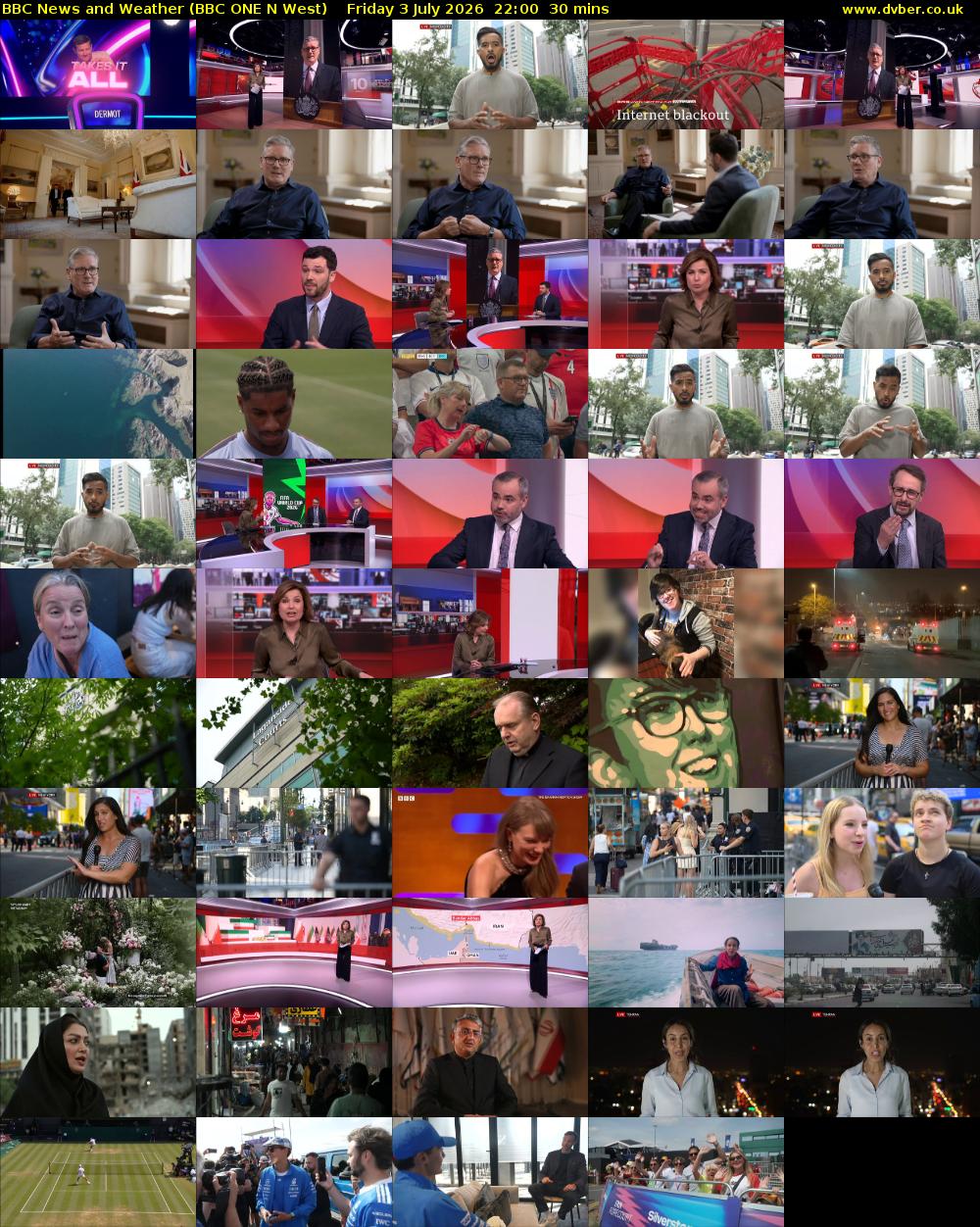 BBC News and Weather (BBC ONE N West) Friday 3 July 2026 22:00 - 22:30