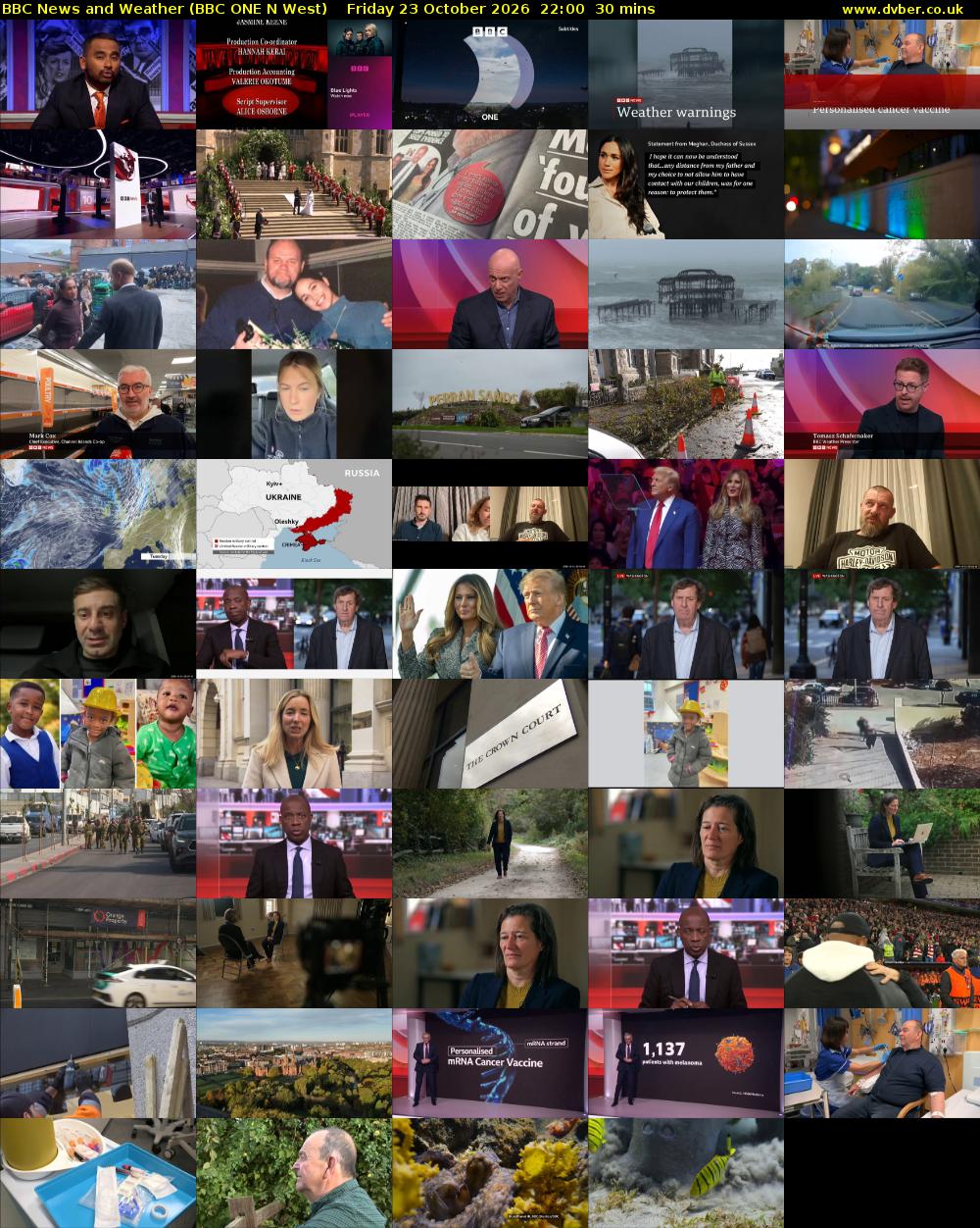 BBC News and Weather (BBC ONE N West) Friday 23 October 2026 22:00 - 22:30